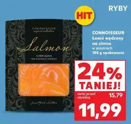Kaufland CONNOISSEUR łosoś wędzony na zimno w plastrach 100 g opakowanie oferta