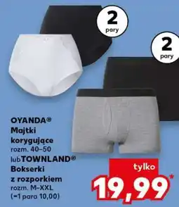 Kaufland OYANDA Majtki korygujące rozm. 40-50 lub TOWNLAND Bokserki z rozporkiem rozm. M-XXL oferta
