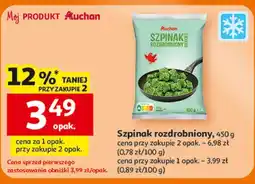 Auchan Szpinak rozdrobniony, 450 g Auchan oferta