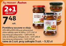 Auchan Pomidory suszone w oleju, różne rodzaje oferta