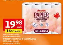 Auchan Papier toaletowy 3-warstwowy Auchan Mega Paka oferta