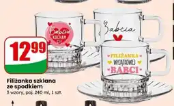 Dino Filiżanka szklana ze spodkiem oferta