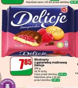 Dino Biszkopty z galaretką malinową Delicje oferta