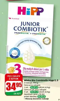 Dino Mleko Bio Combiotik Hipp 2, 3 oferta
