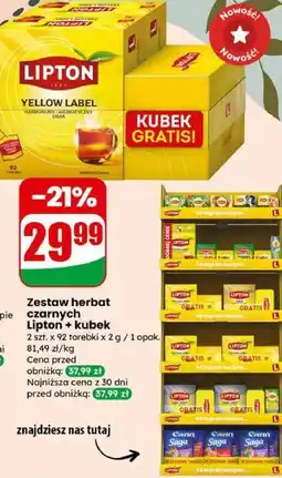 Dino Zestaw herbat czarnych Lipton + kubek oferta