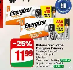 Dino Baterie alkaliczne Energizer Primary oferta