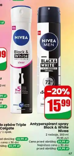 Dino Antyperspirant spray Black & White Nivea oferta