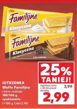 Kaufland JUTRZENKA Wafle Familijne 180/140g oferta