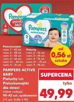 Kaufland Pampers Active Baby Pieluchy lub Pieluchomajtki oferta