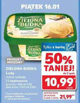 Kaufland ZIELONA BUDKA Lody różne rodzaje 1 opakowanie oferta