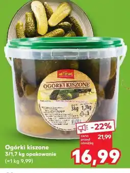 Kaufland Ogórki kiszone 3/1,7 kg opakowanie oferta