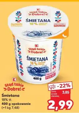 Kaufland Śmietana 18% oferta