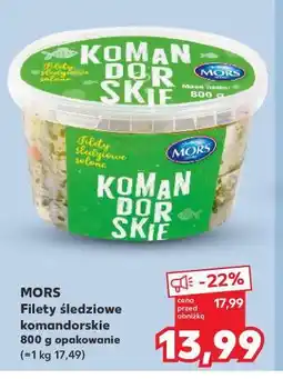 Kaufland MORS Filety śledziowe komandorskie 800 g opakowanie oferta