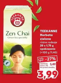 Kaufland TEEKANNE Herbata zielona Zen Chai 20 x 1,75 g opakowanie oferta