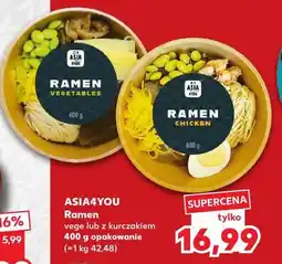 Kaufland ASIA4YOU Ramen vege lub z kurczakiem oferta