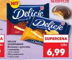 Kaufland DELICJE SZAMPAŃSKIE Biszkopty z galaretką i czekoladą oferta