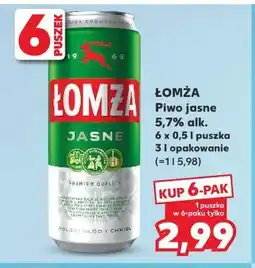 Kaufland Łomża Jasne Piwo oferta