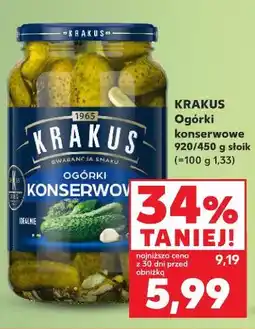 Kaufland Krakus Ogórki konserwowe 920/450 g oferta