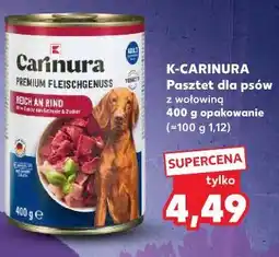 Kaufland K-CARINURA Pasztet dla psów z wołowiną 400 g opakowanie oferta