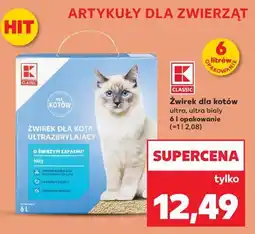 Kaufland Classic Żwirek dla kota ultra, ultra biały oferta
