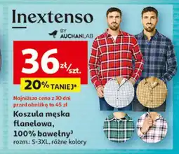 Auchan Koszula męska flanelowa, 100% bawełny oferta