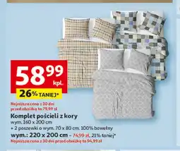 Auchan Komplet pościeli z kory oferta