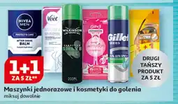 Auchan Maszynki jednorazowe i kosmetyki do golenia (Nivea, Veet, Wilkinson, Gillette) oferta
