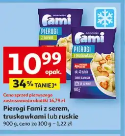 Auchan Pierogi Fami z serem, truskawkami lub ruskie oferta