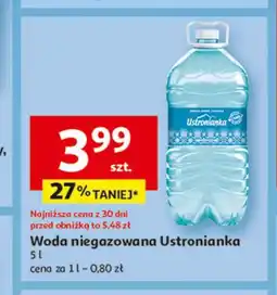 Auchan Woda niegazowana Ustronianka oferta