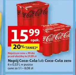 Auchan Napój Coca-Cola lub Coca-Cola zero, 6 x 0,33 l puszka oferta