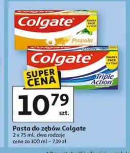 Auchan Pasta do zębów Colgate 2 x 75 ml, dwa rodzaje oferta