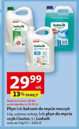 Auchan Płyn lub balsam do mycia naczyń lub płyn do mycia szyb i luster Ludwik oferta