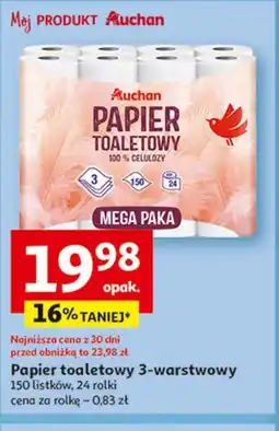 Auchan Papier toaletowy 3-warstwowy Auchan oferta