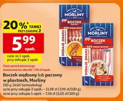 Auchan Boczek wędzony lub parzony w plastrach, Morliny oferta