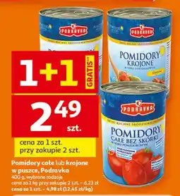 Auchan Pomidory całe lub krojone w puszce, Podravka oferta