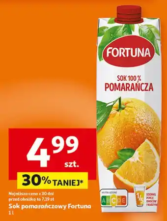 Auchan Sok pomarańczowy Fortuna oferta