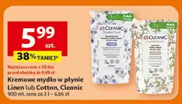 Auchan Kremowe mydło w płynie Linen lub Cotton, Cleanic oferta