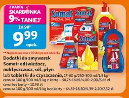 Auchan Dodatki do zmywarek Somat: odświeżacz, nabłyszczacz, sól, płyn lub tabletki do czyszczenia oferta