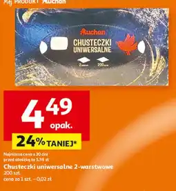 Auchan Chusteczki uniwersalne 2-warstwowe Auchan oferta