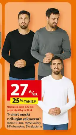 Auchan T-shirt męski z długim rękawem oferta