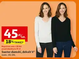 Auchan Sweter damski, dekolt V oferta