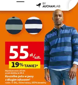 Auchan Koszulka polo w pasy z długim rękawem oferta