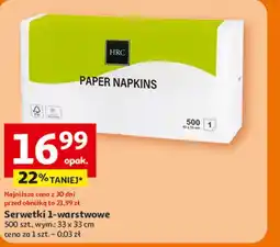 Auchan Serwetki 1-warstwowe, 500 szt oferta