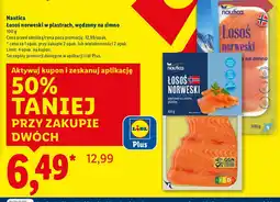 Lidl Łosoś norweski w plastrach wędzony na zimno Nautica oferta