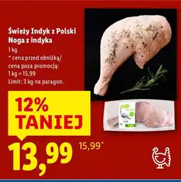Lidl Świeży Indyk z Polski Noga z indyka oferta