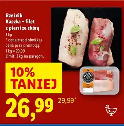 Lidl Kaczka - filet z piersi ze skórą Rzeźnik oferta