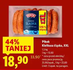 Lidl Kiełbasa śląska XXL Pikok oferta