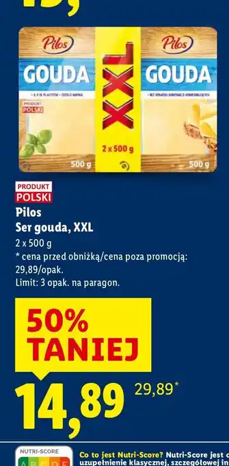 Lidl Ser gouda Pilos, XXL oferta