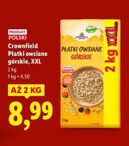 Lidl Płatki owsiane górskie Crownfield XXL oferta