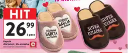 Intermarche Kapcie dla babci / dla dziadka oferta